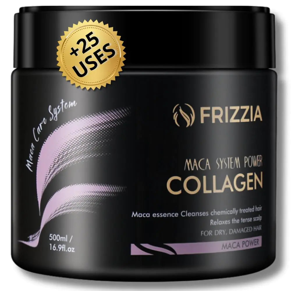 Frizzia COLLAGEN Hair Mask hair mask for damaged hair deep conditioning hair mask hydrating hair mask hair mask for DRY HAIR hair repair treatment for damaged hair. 16.9oz 500ml